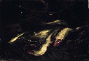 Antoine Vollon Fish oil painting on canvas